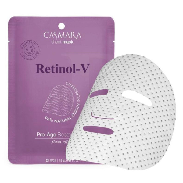 Casmara Pro Age Booster Sheet Mask Retinol kiinteyttävä kasvonaamio retinolilla, 18 ml