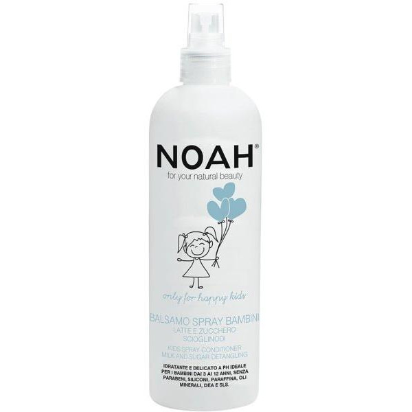 Noah Kids Spray Conditioner Lasten hoitoaine hiuksille maidolla ja sokerilla, 250 ml