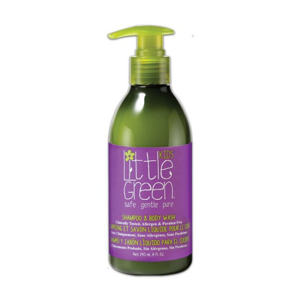 Little Green Kids Shampoo & Body Wash hiusshampoo ja vartalon pesuaine lapsille, 240 ml