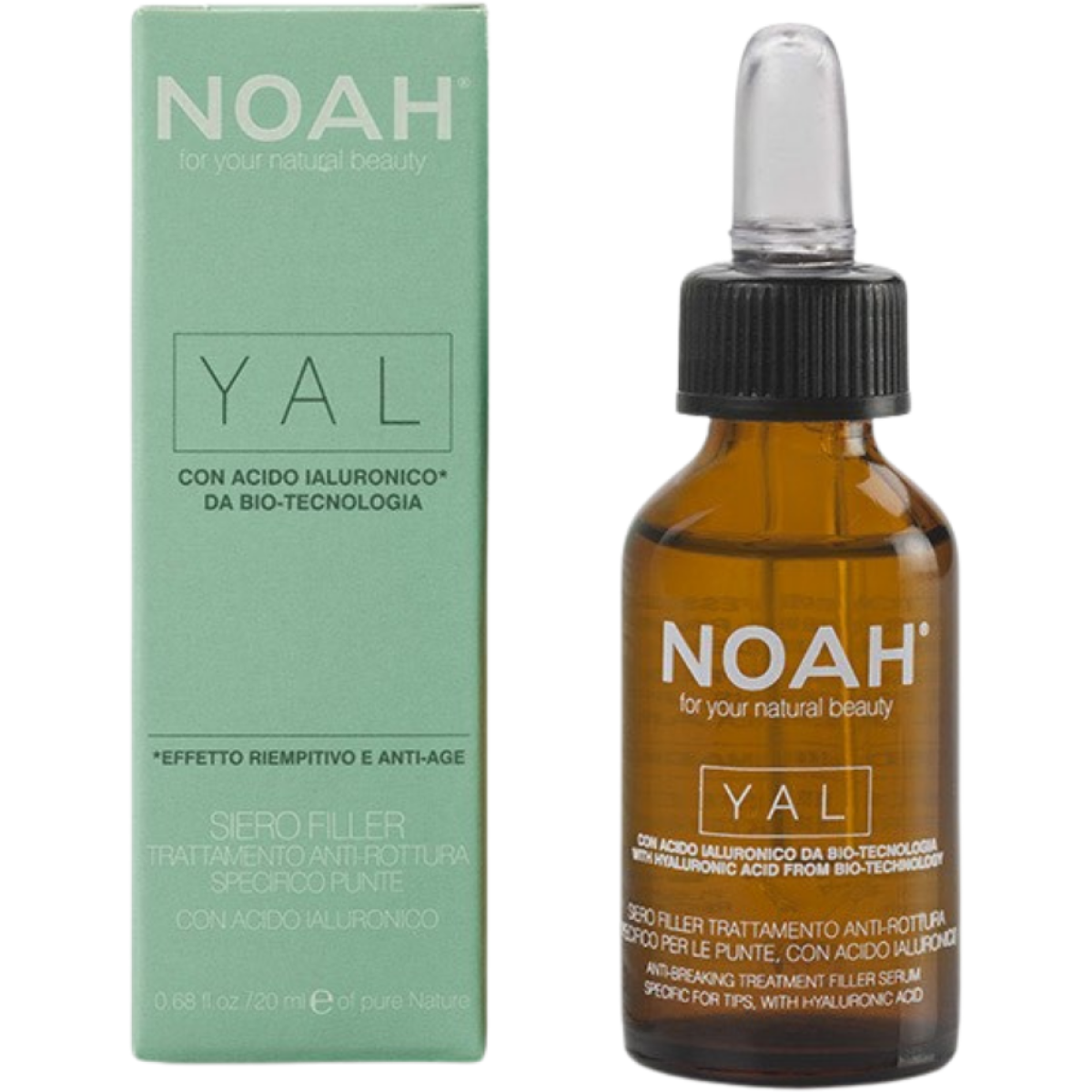 Noah YAL Anti-Breaking Filler Serum Korjaava hyaluronihapposeerumi katkeileville ja vaurioituneille hiuksille, 20 ml