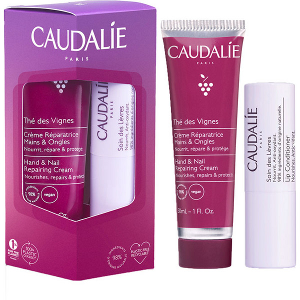 Caudalie Thé Des Vignes Hand & Lip Duo setti (käsivoide, 30 ml + huulivoide, 4,5 g)