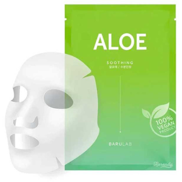 Barulab Aloe Soothing Face Mask rauhoittava kangasnaamio, 23 g