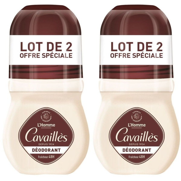 Set Duo Roge Cavailles L'Homme 48h Protection Deodorant Roll-On For Men, 2 kpl, 50 ml