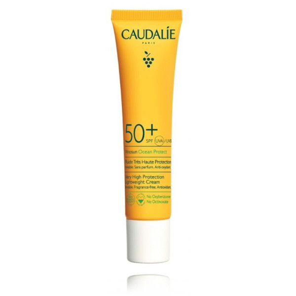 Caudalie Vinosun Protect Lightweight Cream SPF 50+ aurinkosuojavoide kaikille ihotyypeille, 40 ml