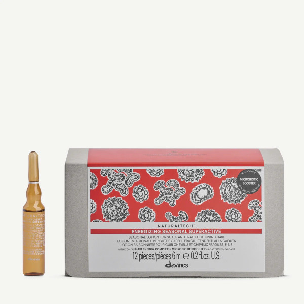 Davines NaturalTech Energizing Seasonal Superactive Hair Serum, 12 kpl, 6 ml