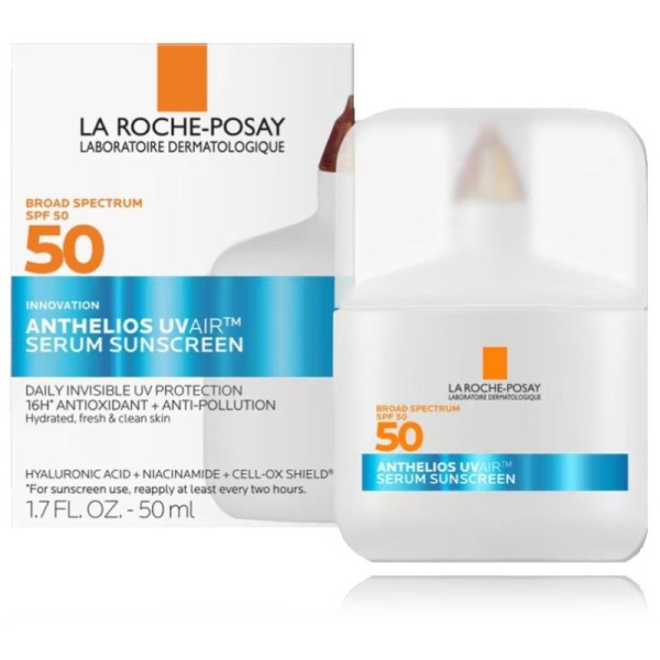 La Roche-Posay LRP Anthelios UVAIR -seerumin aurinkosuoja SPF 50+ päivittäinen kasvoseerumi, 50 ml