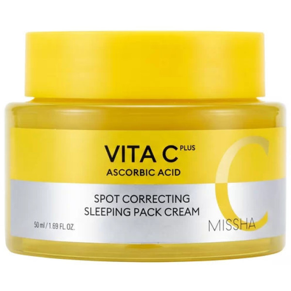 Missha Vita C Plus Spot Correcting Sleeping Pack Cream -yövoide kasvoille, 50 ml