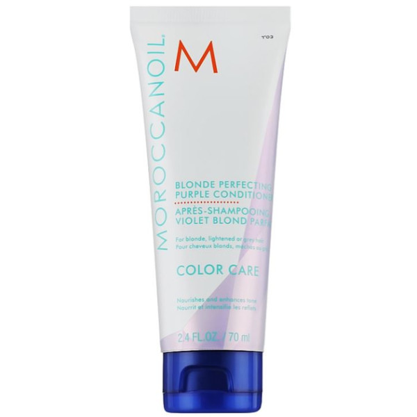 Moroccanoil Color Care Blonde Perfecting Purple Conditioner hoitoaine vaaleille hiuksille, 70 ml